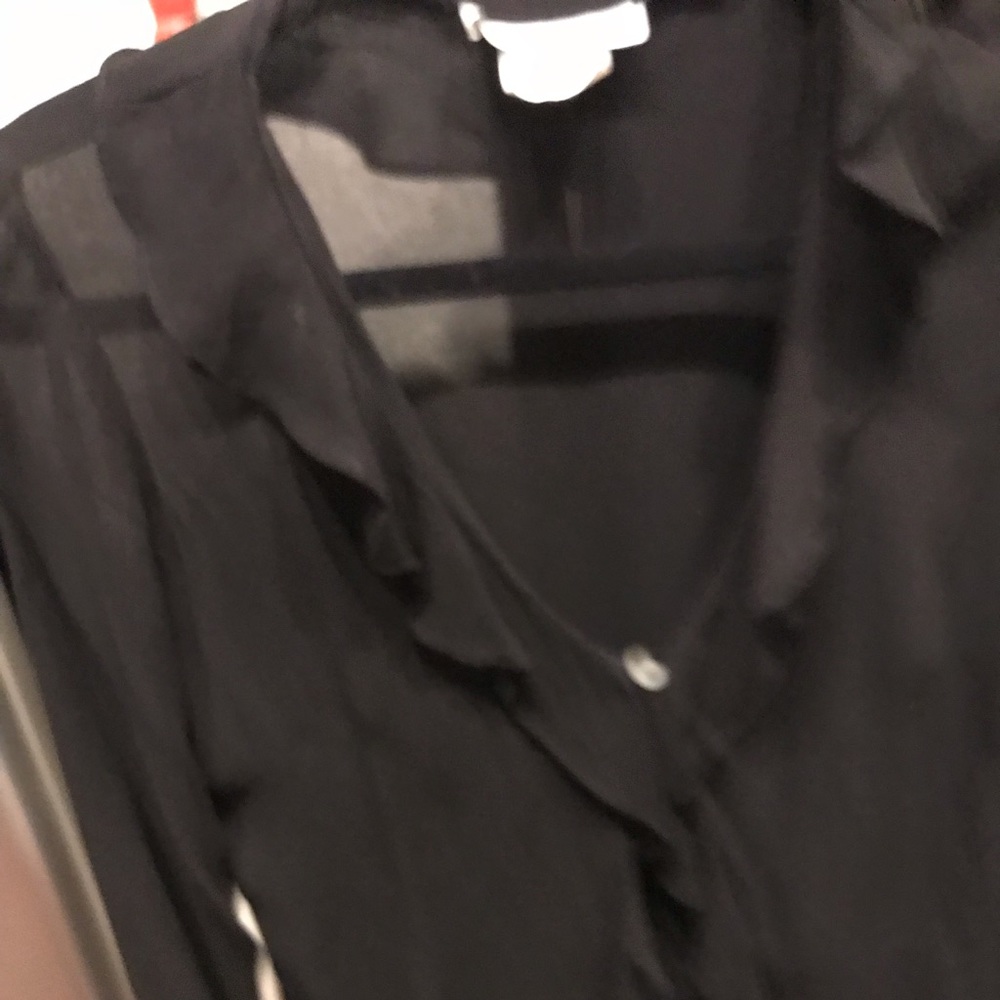 Black and white blouse